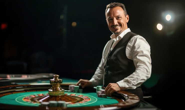 Studio live dealer SA Gaming dengan multi-kamera profesional